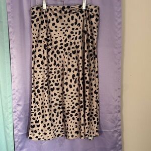 Leopard Print Midi Skirt